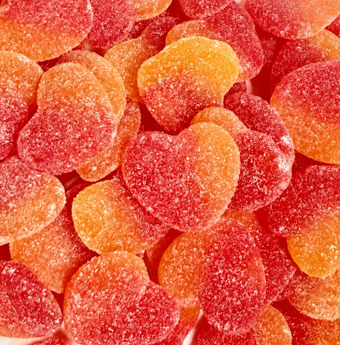 Gummy Peach Hearts